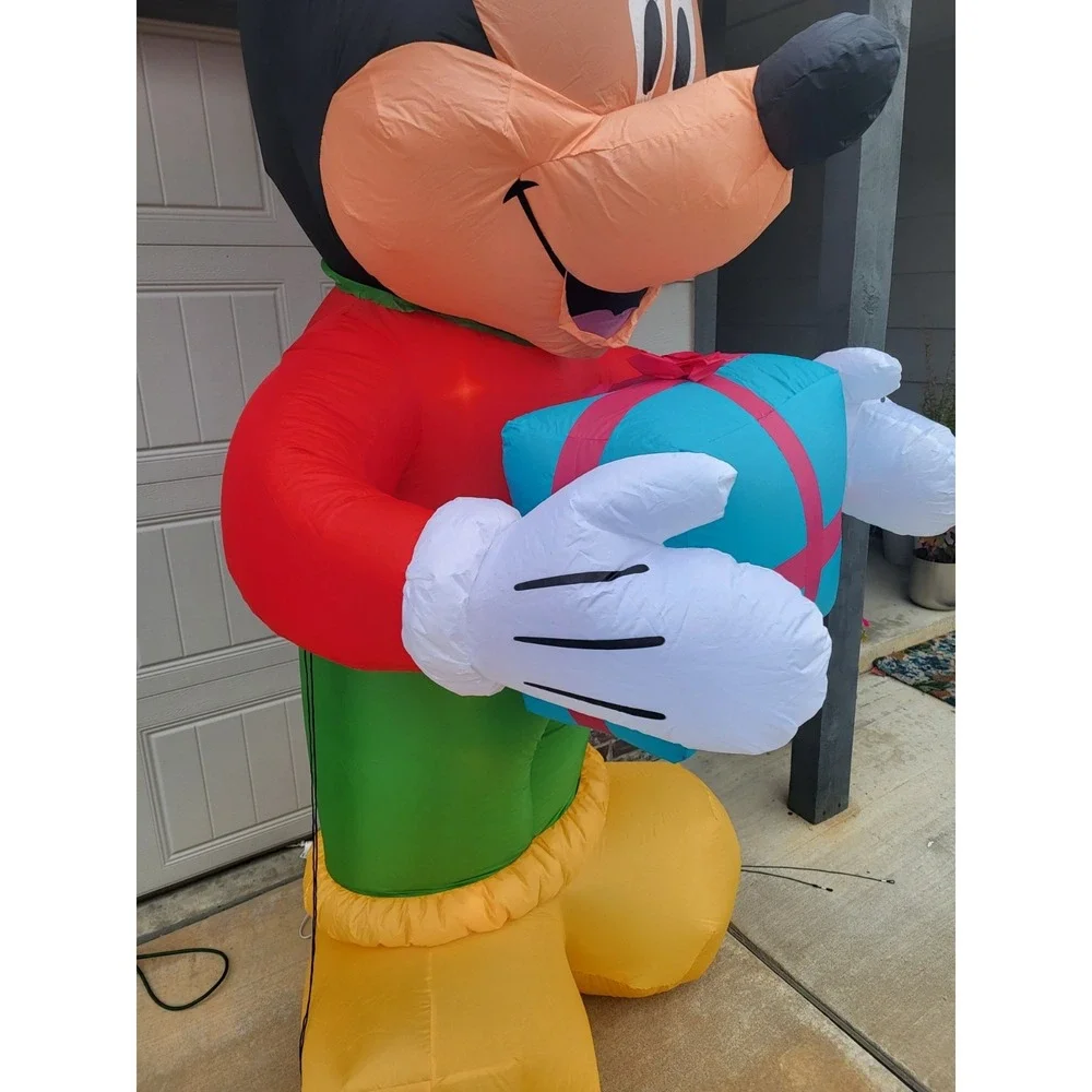 Gemmy HUGE 9FT Santa‎ Mickey Mouse Christmas Inflatable Disney *VIDEO*TESTED!